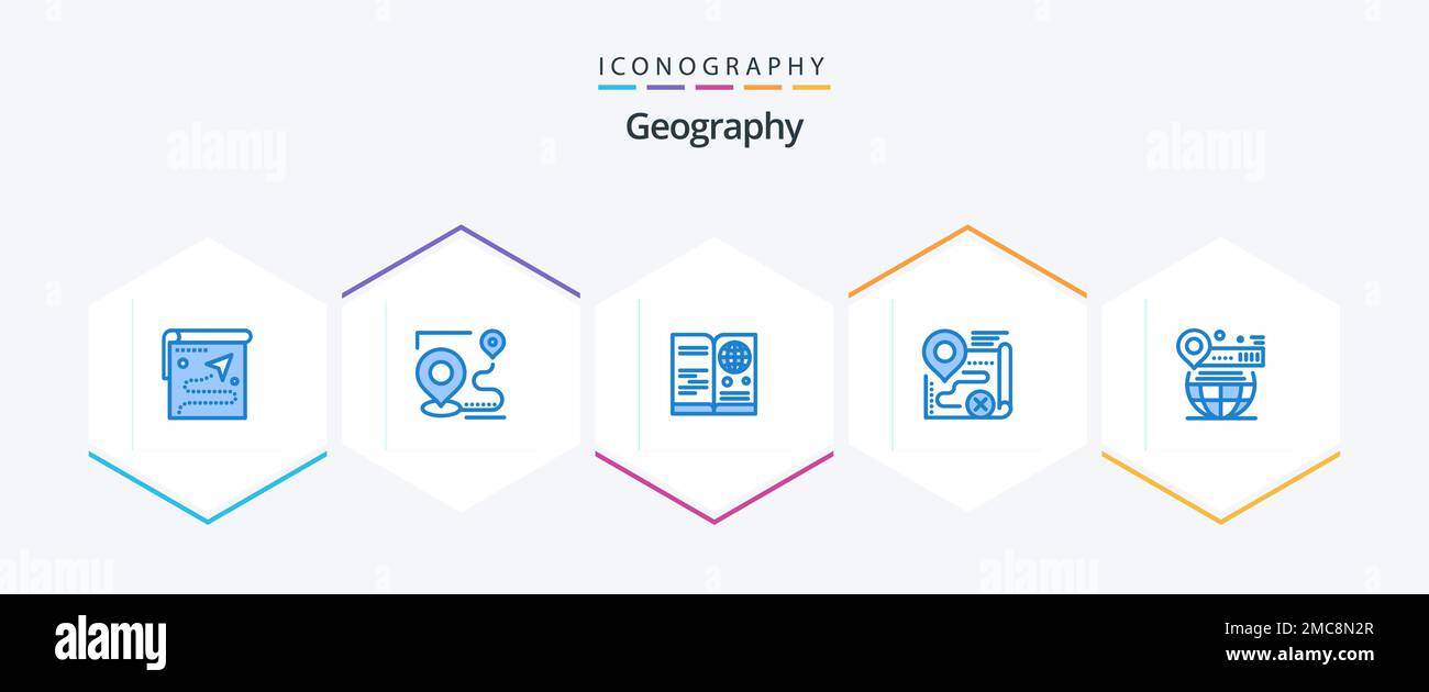 Geo Graphy 25 Blue icon pack including world. map. travel. cancel ...