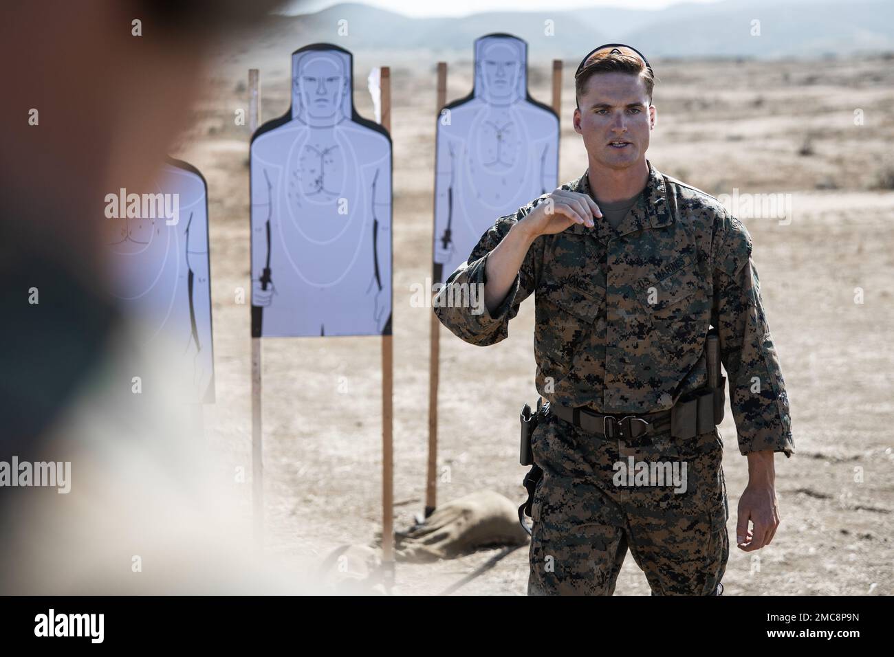 U.S. Marine Corps Sgt. Benjamin Jones, a primary marksmanship ...