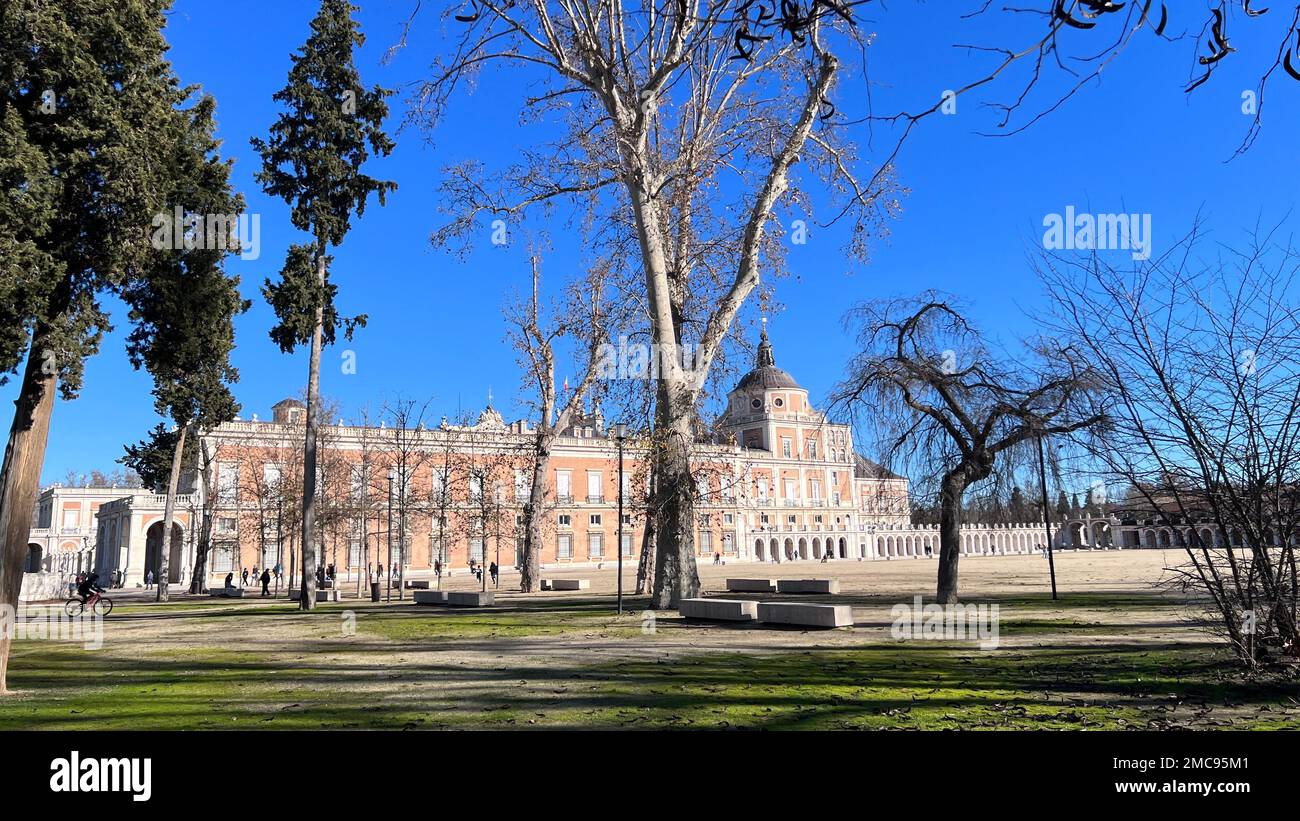 Exterior of the royal palace of Aranjuez Stock Photo
