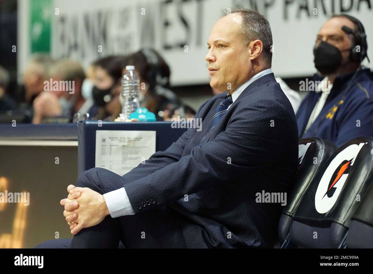 California head coach Mark Fox before an NCAA college basketball game