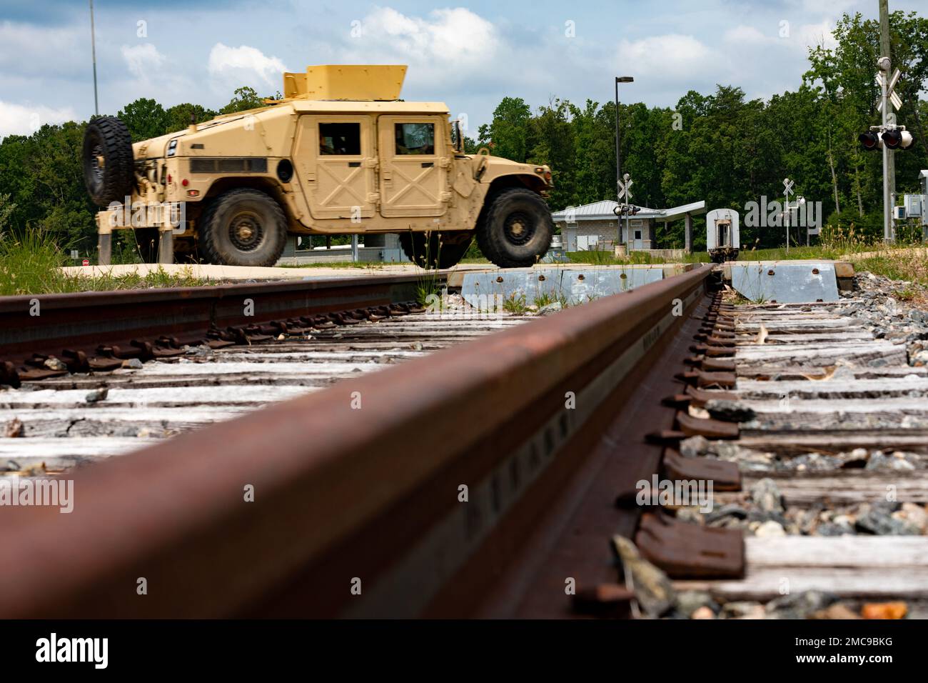 A U.S. Army High Mobility Multipurpose Wheeled Vehicle (HMMWV), or ...