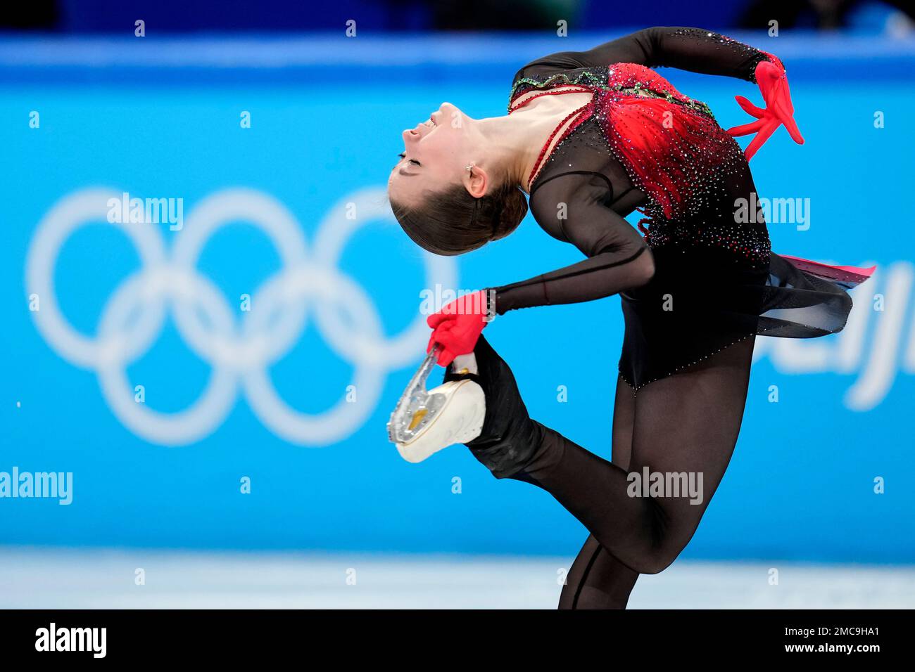 Kamila Valieva, of the Russian Olympic Committee, competes in the women
