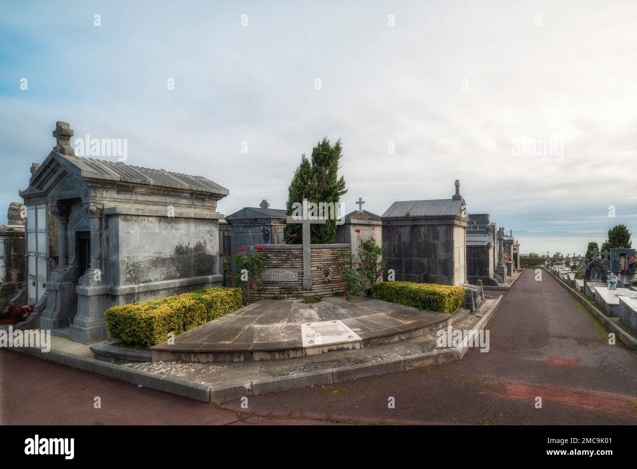 19th century whale cemetery heritage of the city of Castro Urdiales and declared of Cultural Interest with the category of Monument, Cantabria, Spain. Stock Photo