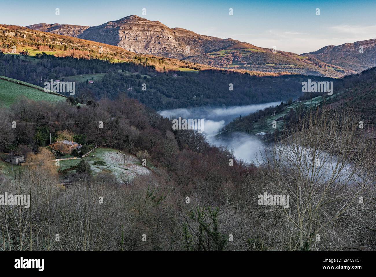 natural park of the Collados del Asón where the river is born, Cantabria, northern Spain, Europe Stock Photo