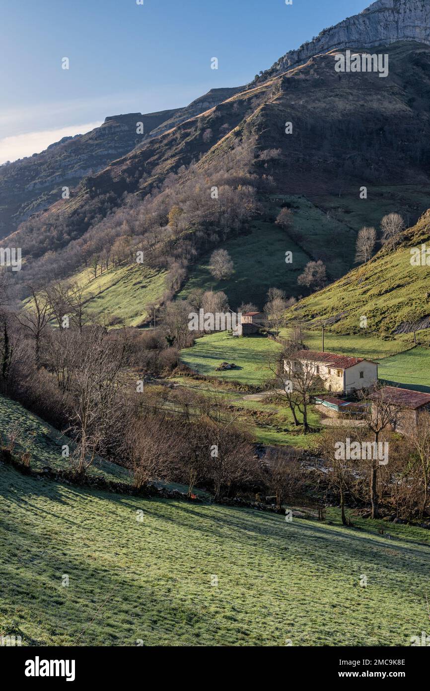natural park of the Collados del Asón where the river is born, Cantabria, northern Spain, Europe Stock Photo