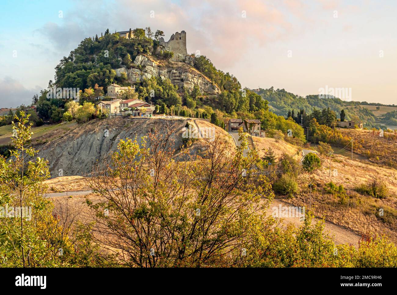 The ruins of Canossa Castle, Emilia Romagna, Italy Stock Photo