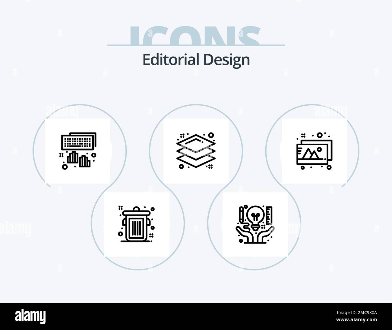 Editorial Design Line Icon Pack 5 Icon Design. tool. eraser. buffer