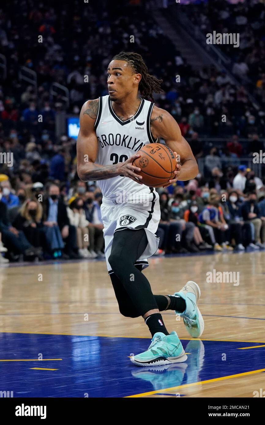 Brooklyn Nets forward Nic Claxton against the Golden State Warriors