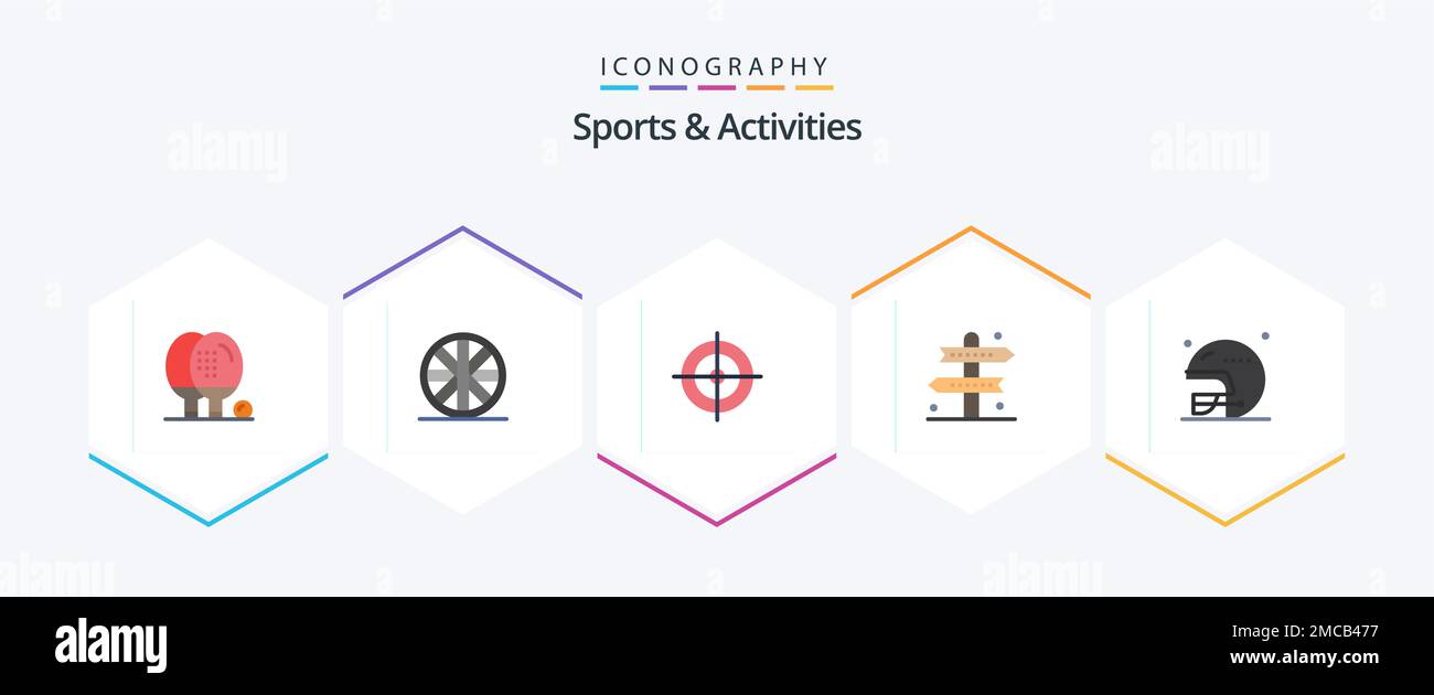 Sports and Activities 25 Flat icon pack including rugby. football ...