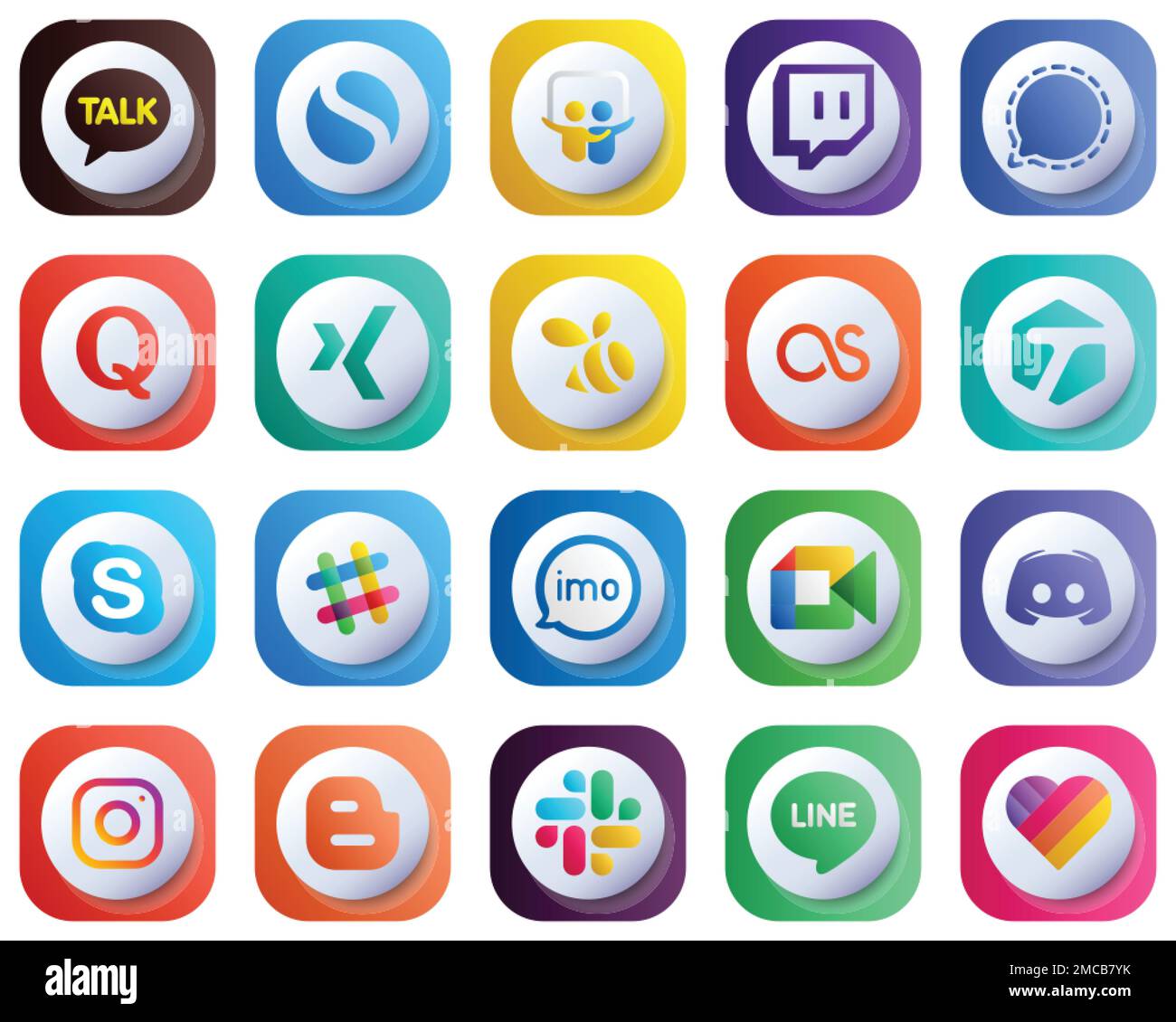 Flat Circle White Icon Set message. douyin. discord and twitch 20 Stylish  Icons Stock Vector Image & Art - Alamy