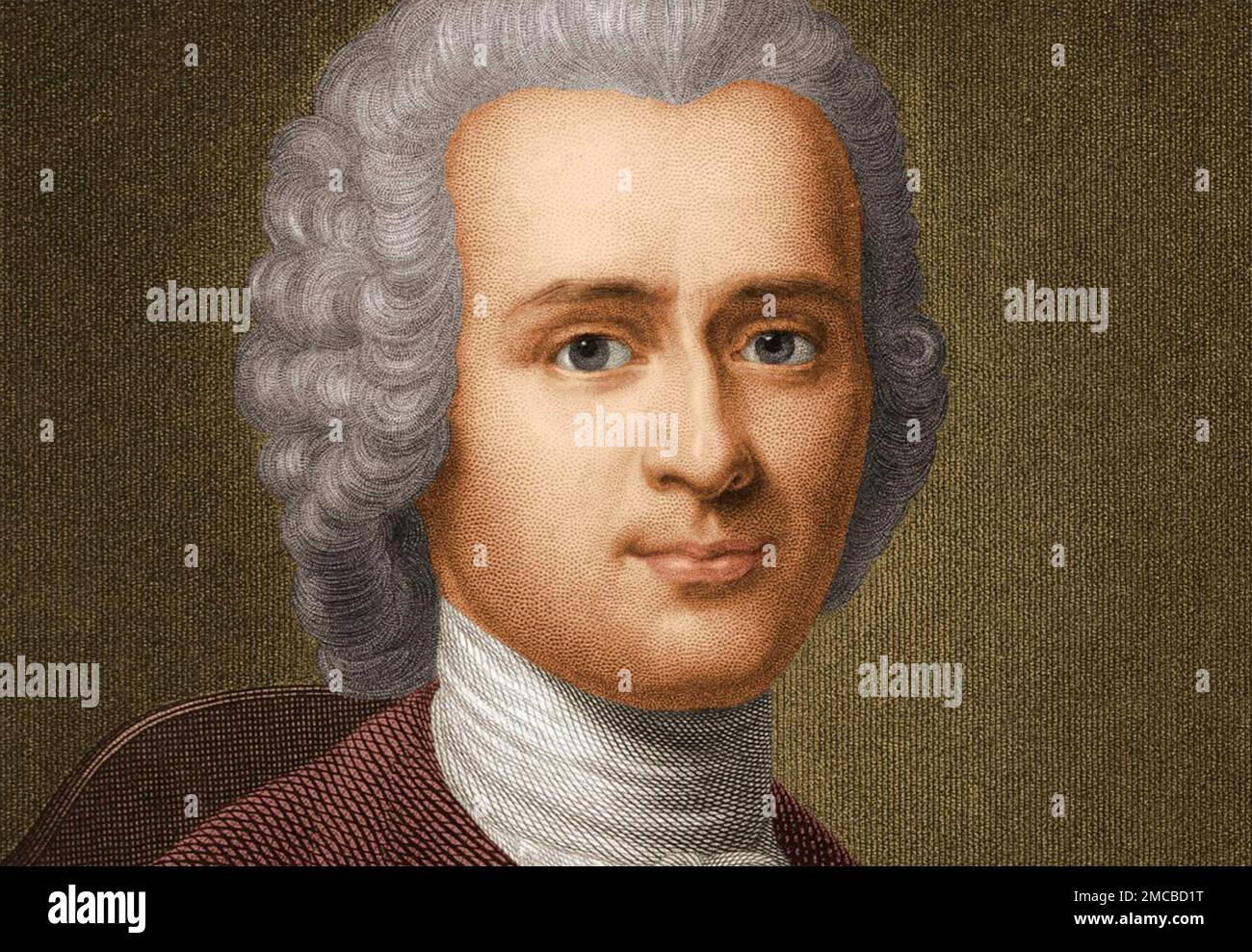 JEAN-Jacques rousseau (1712-1778) Genevan philosopher and writer, Stock Photo