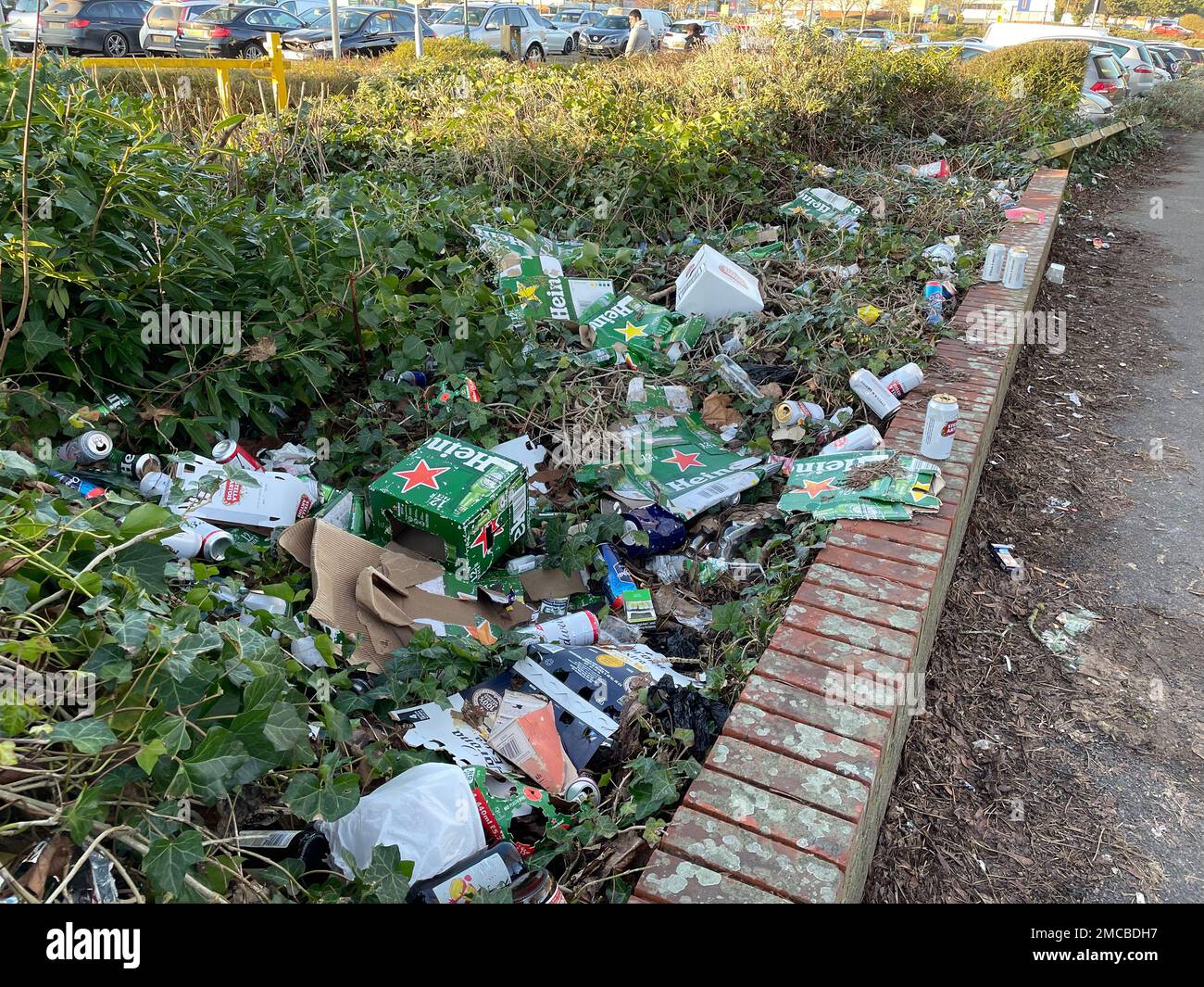 LITTER in Reading, England. Photo Tony Gale Stock Photo