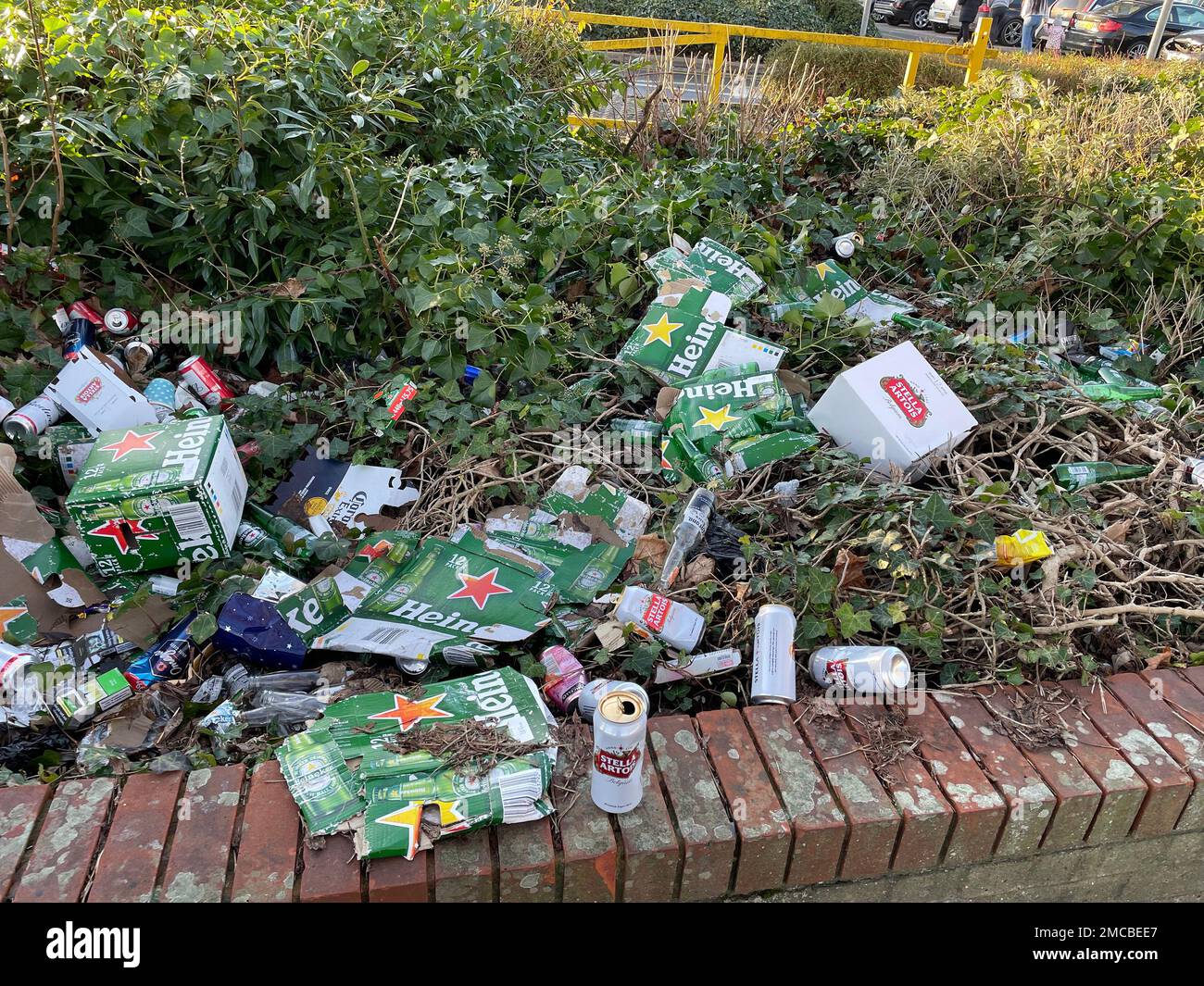 LITTER in Reading, England. Photo Tony Gale Stock Photo