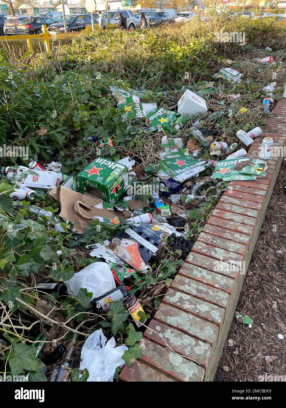 LITTER in Reading, England. Photo Tony Gale Stock Photo