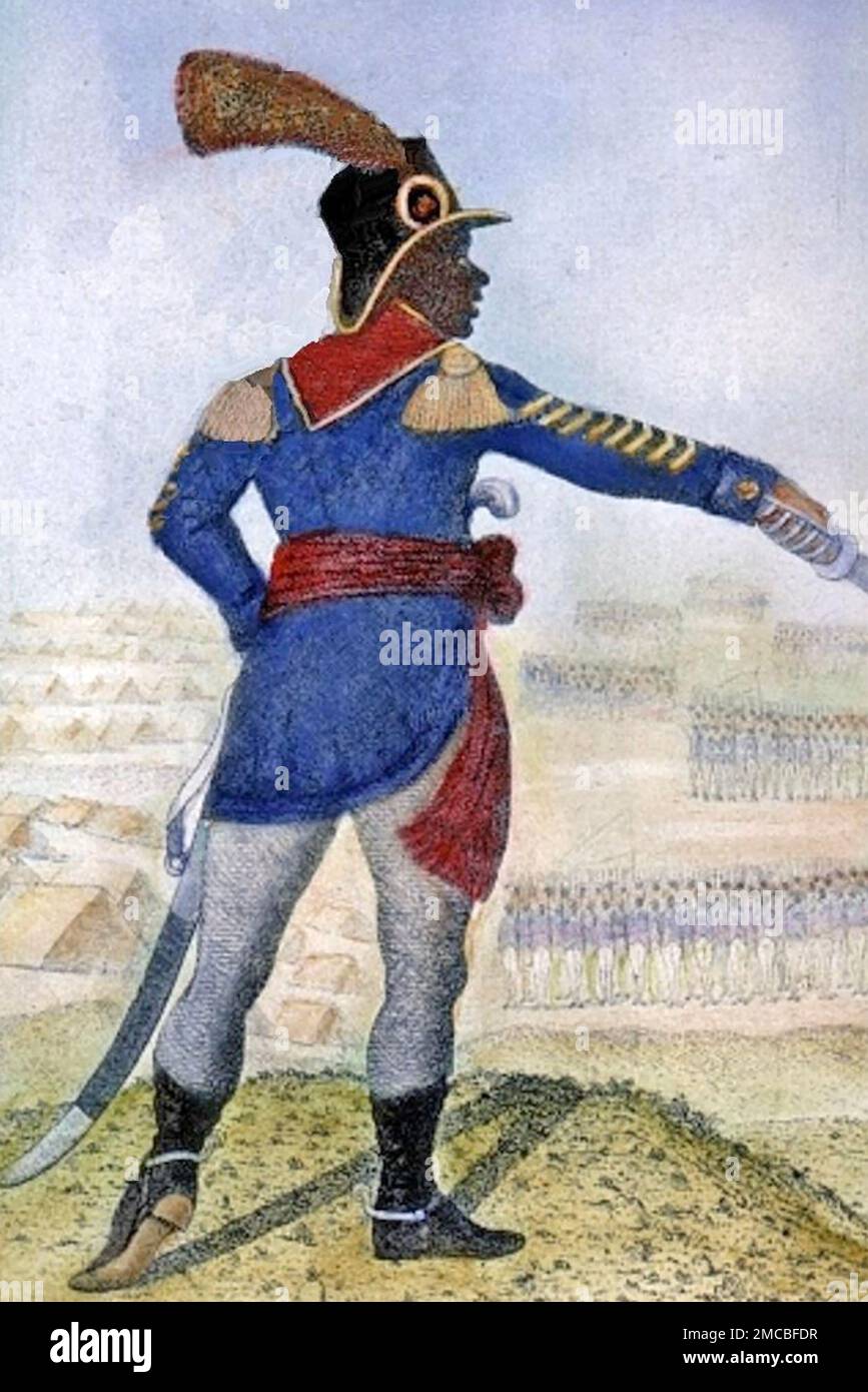 TOUSSAINT LOUVERTURE (1743-1803) Haitian general  in an 1805 painting Stock Photo