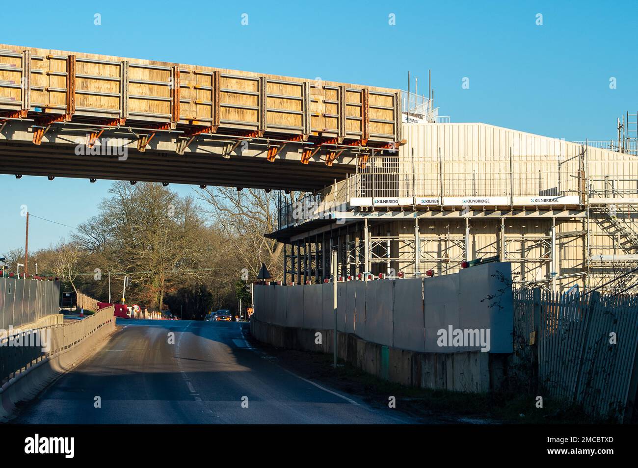 West Ruislip, UK. 21st January, 2023. The HS2 construction site at