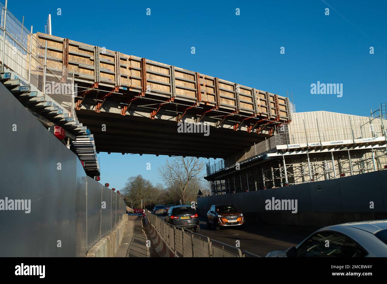 West Ruislip, UK. 21st January, 2023. The HS2 construction site at