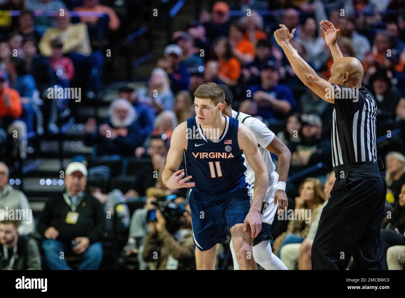 WinstonSalem, NC, USA. 21st Jan, 2023. Virginia Cavaliers guard Isaac