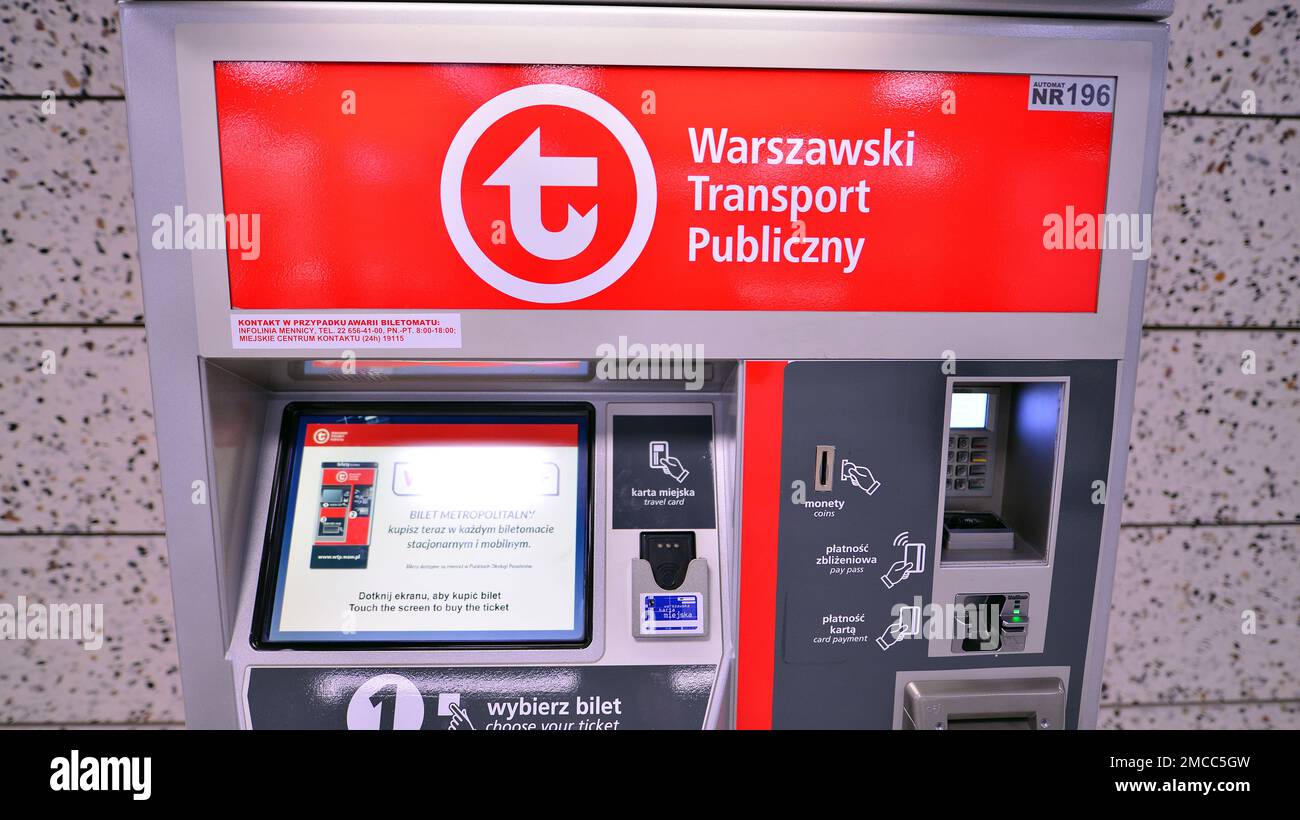 Warsaw, Poland. 5 November 2022. Sign Warszawski Transport Publiczny