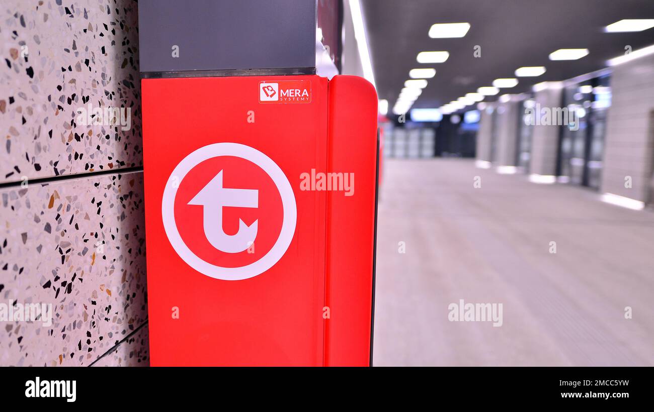 Warsaw, Poland. 5 November 2022. Sign Warszawski Transport Publiczny