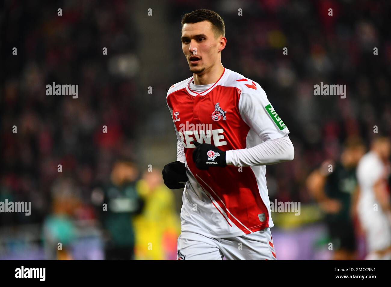 GERMANY, COLOGNE - JANUARY 21, 2023: Dejan Ljubičić. The match of Bundesliga 1.FC Koeln  vs SV Werder Bremen Stock Photo