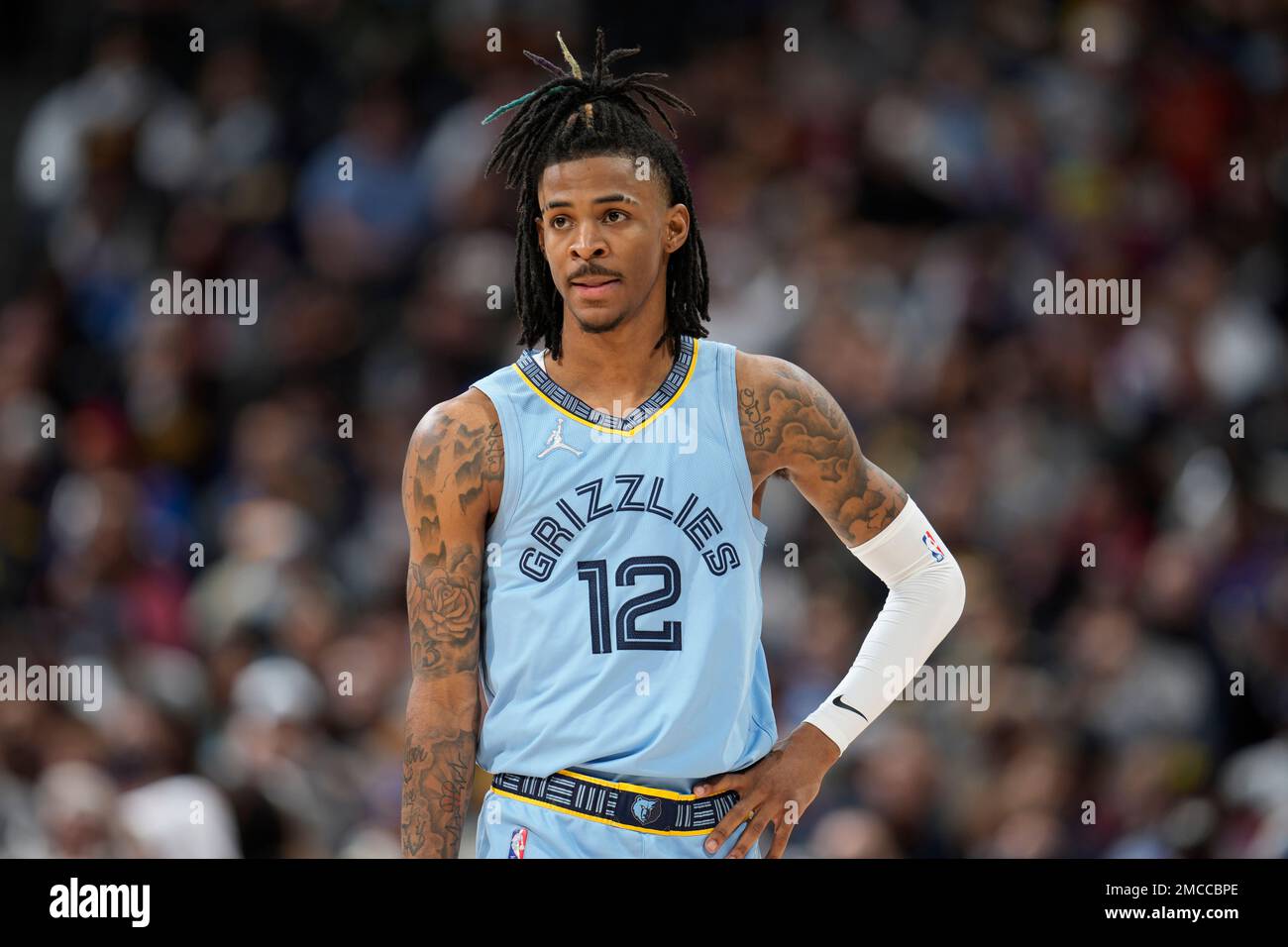 Memphis Grizzlies guard Ja Morant (12) in the second half of Memphis Grizzlies guard Ja Morant (12) in the second half of