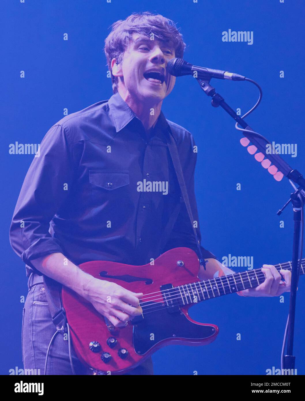 BENSALEM, PA, USA - DECEMBER 08, 2022:  Jim Adkins of Jimmy Eat World Performs at ALT 104.5's Friendsgiving at the Xcite Center at Parx Casino. Stock Photo