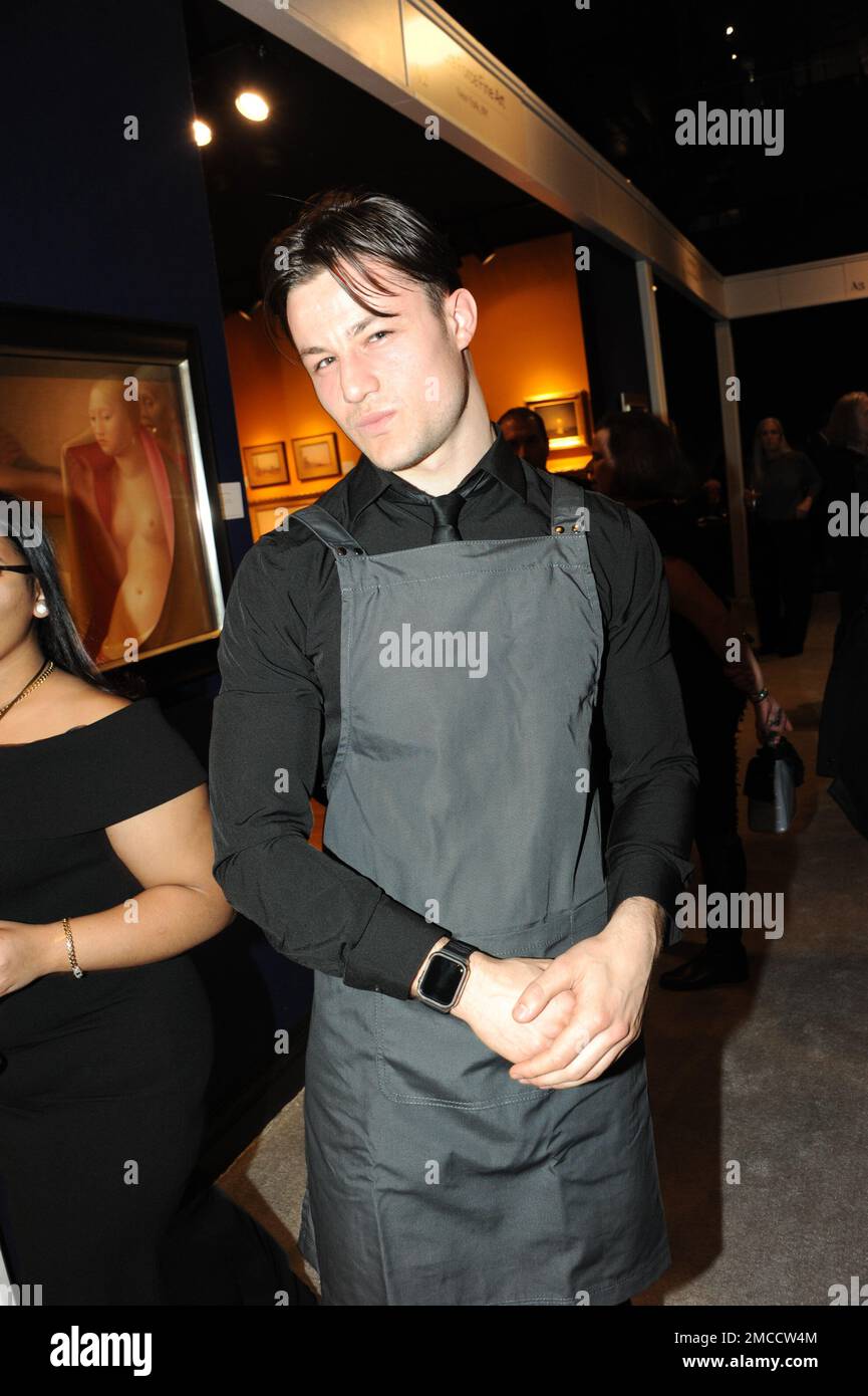 Elton Ilirjani at The Winter Show 2023 opening at the Park Avenue