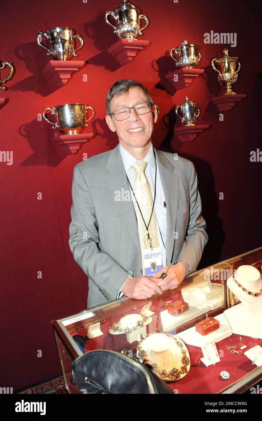 Elton Ilirjani at The Winter Show 2023 opening at the Park Avenue