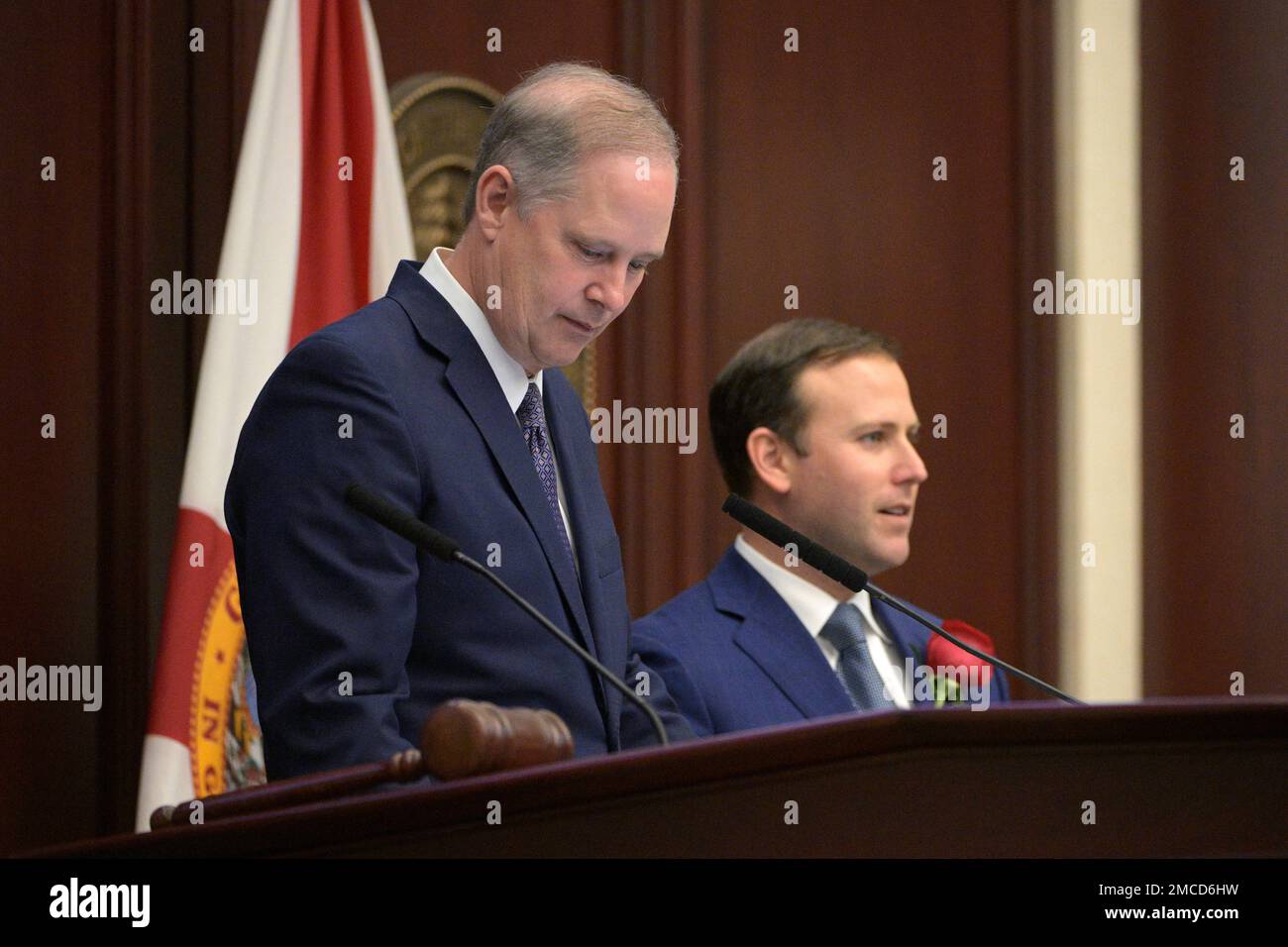 Florida Speaker of the House Chris Sprowls, right, and Florida Senate