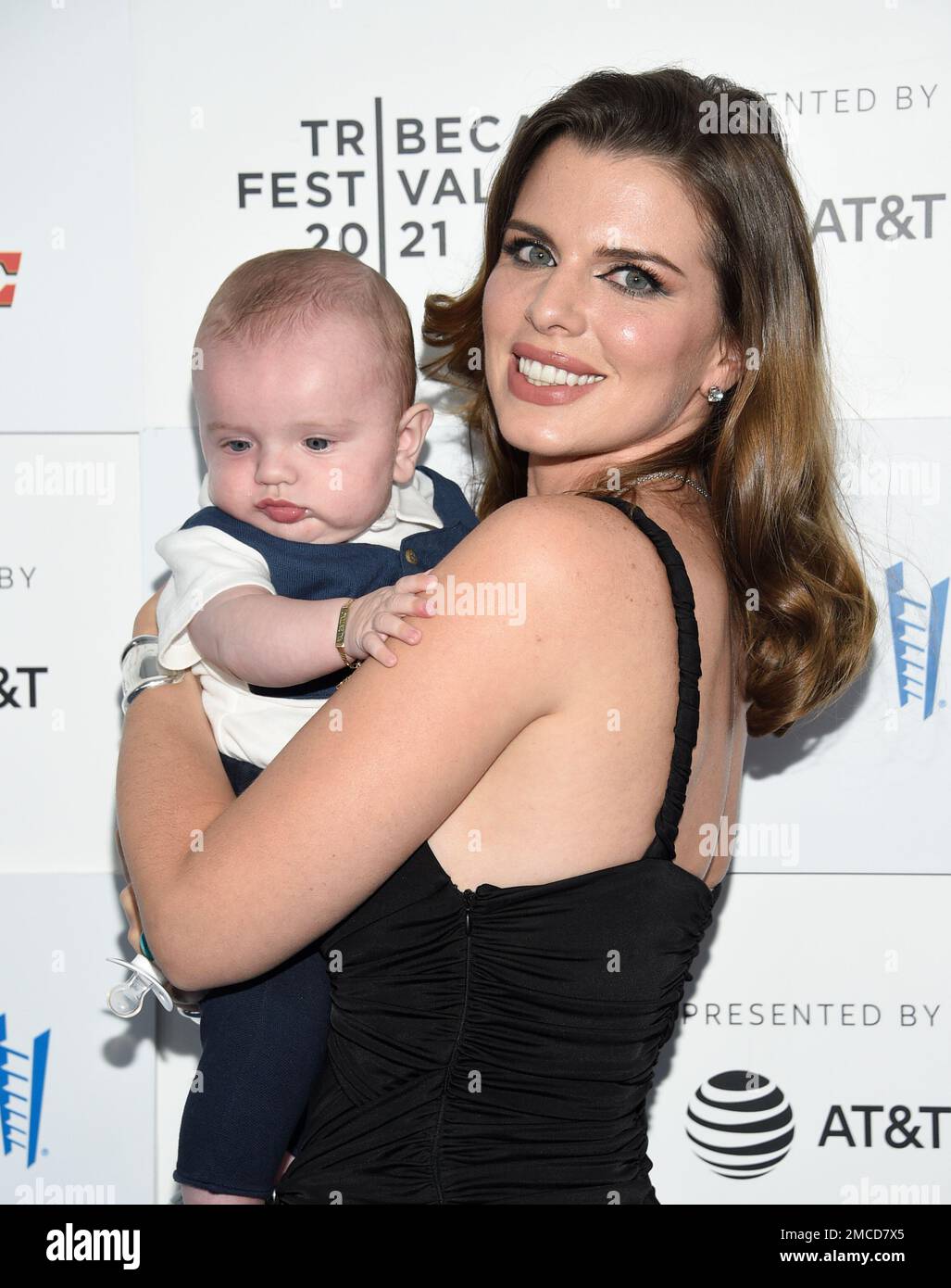 Actress Julia Fox and son Valentino attend the "No Sudden Move