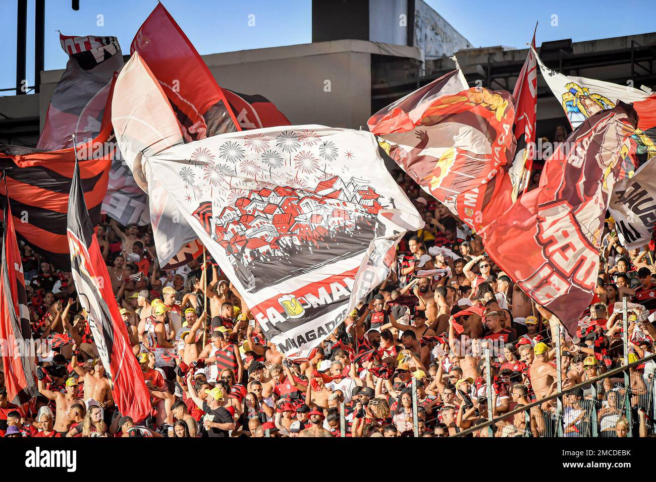 Rio De Janeiro, Brazil. 21st Jan, 2023. Estadio Maracana Flamengo fans  present during Flamengo x Nova Iguacu, a match valid for the Guanabara Cup,  for the 2023 Carioca Championship, held at the