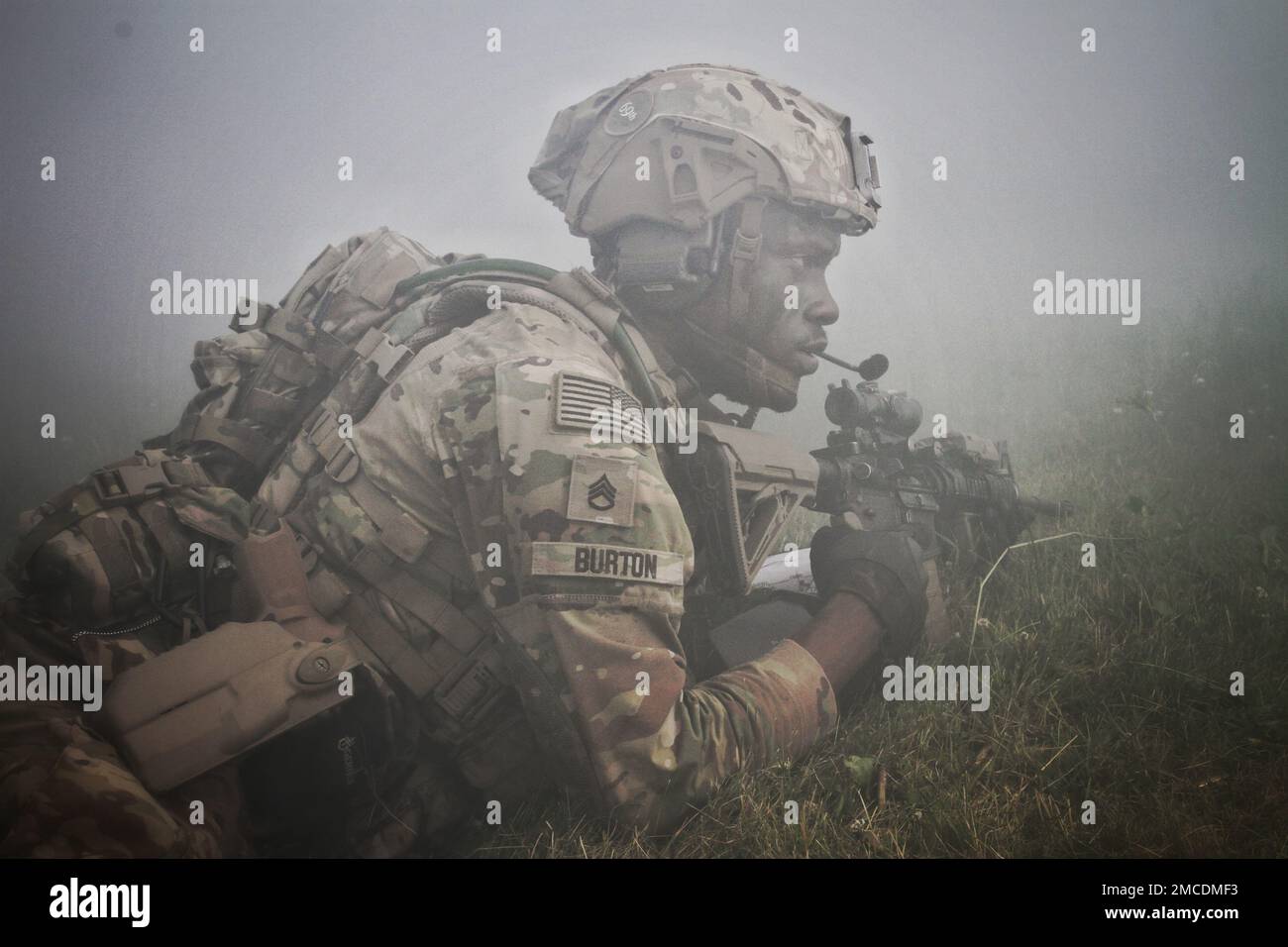 U.S. Army Staff Sgt. Steve Burton, a team leader assigned to Alpha