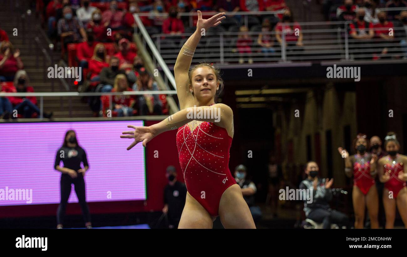 Utah Utes gymnast Grace McCallum performs during an NCAA gymnastics