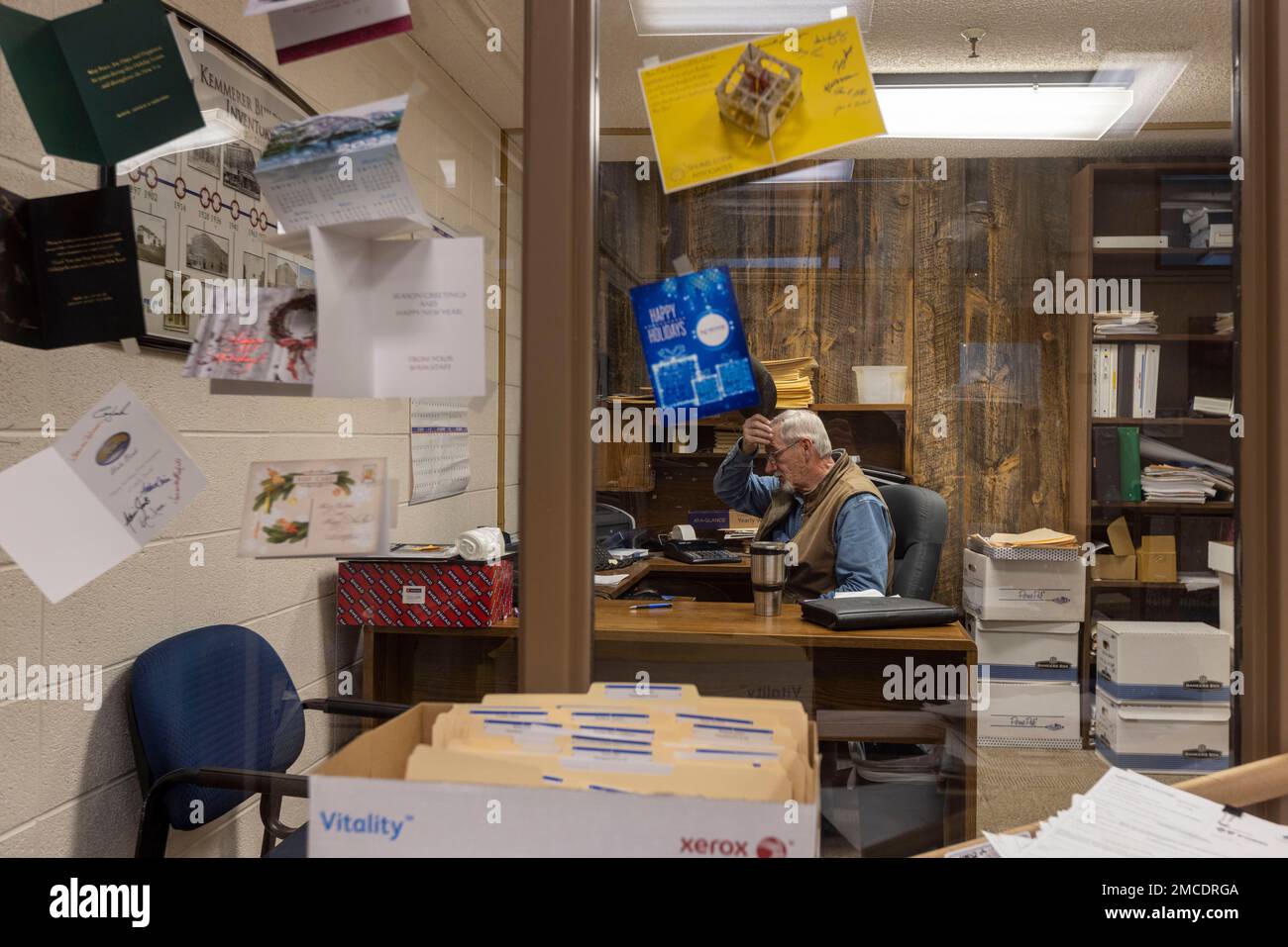 Mayor Bill Thek sits in in his office in City Hall, Wednesday, Jan. 12