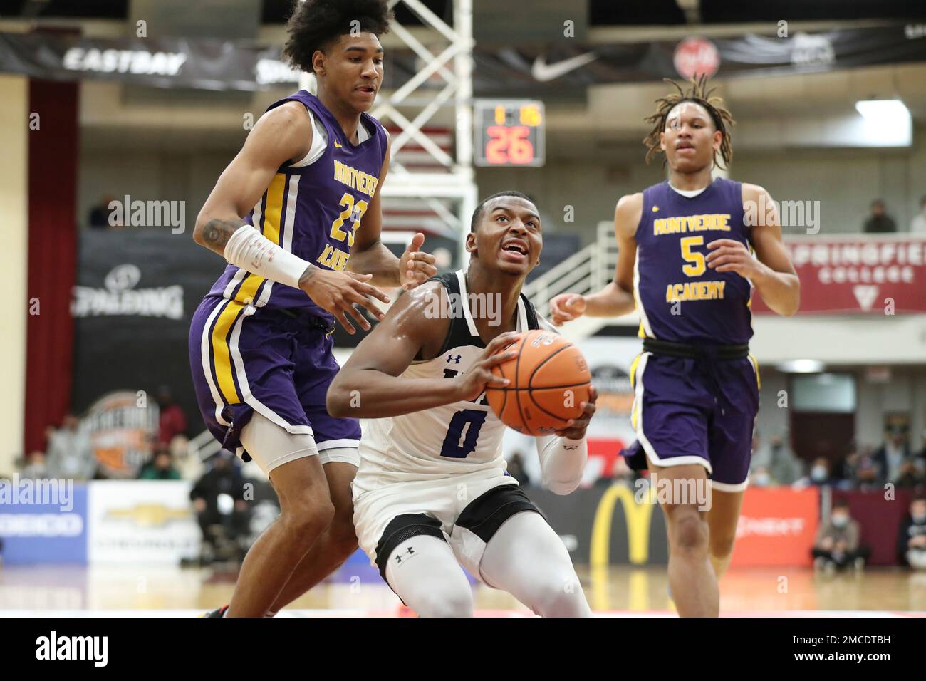 IMG Academy's Jaden Bradley #0 in action against Montverde during a high  school basketball game at