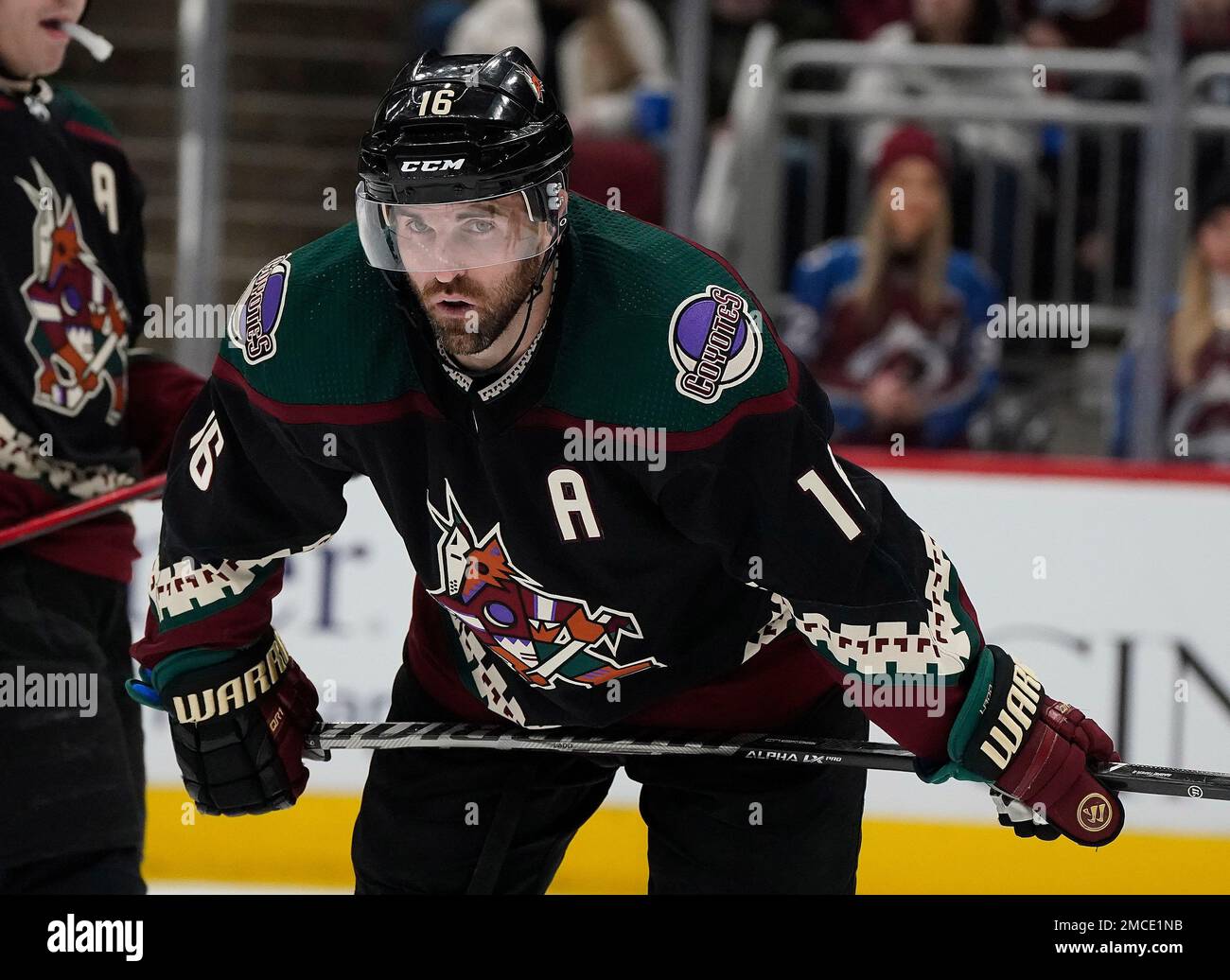 Arizona Coyotes' Andrew Ladd (16) during an NHL hockey game against the  Colorado Avalanche Saturday, Jan. 15, 2022, in Glendale, Ariz.(AP  Photo/Darryl Webb Stock Photo - Alamy