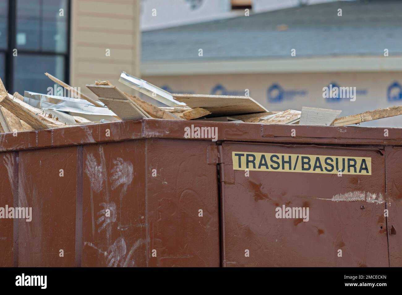 Louisville, Colorado An EnglishSpanish bilingual label on a trash