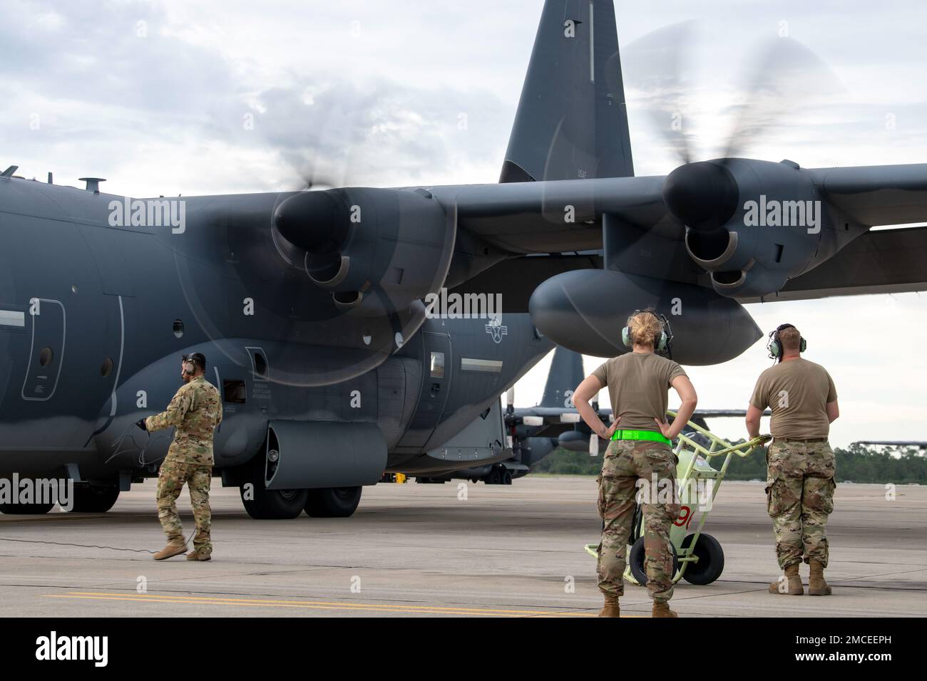 A U.S. Air Force MC-130J Commando II prepares for flight June 30, 2022 ...