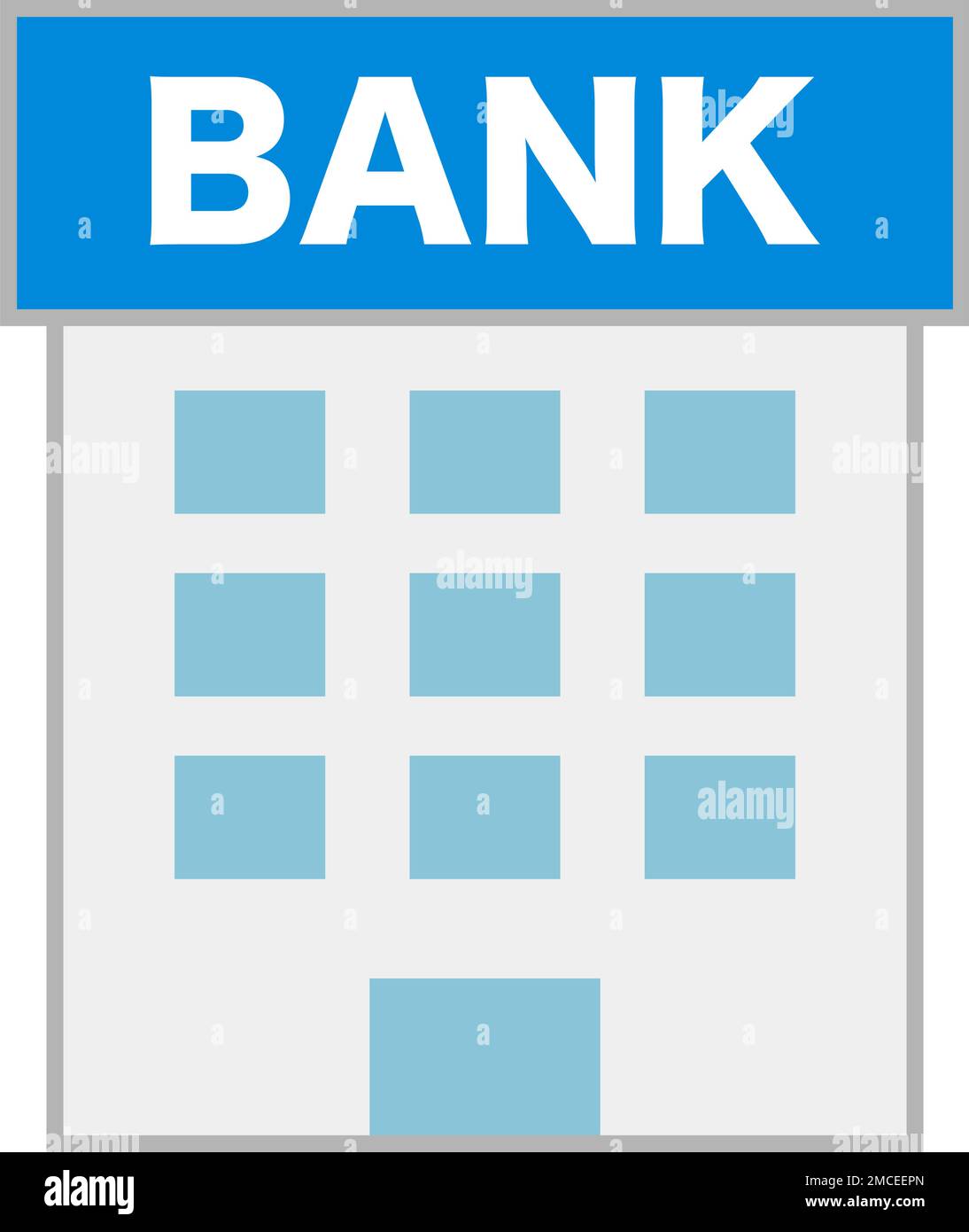 Flat design bank icon. Financial institution. Editable vector. Stock Vector