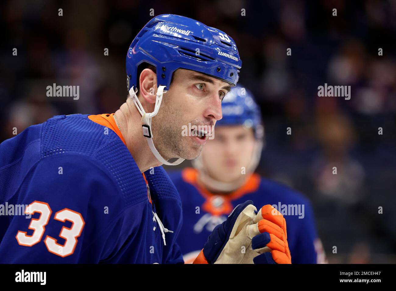 New York Islanders defenseman Zdeno Chara (33) skates against the