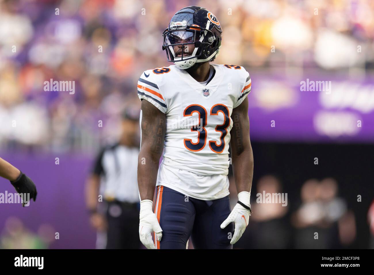 Chicago Bears cornerback Jaylon Johnson (33) during an NFL football