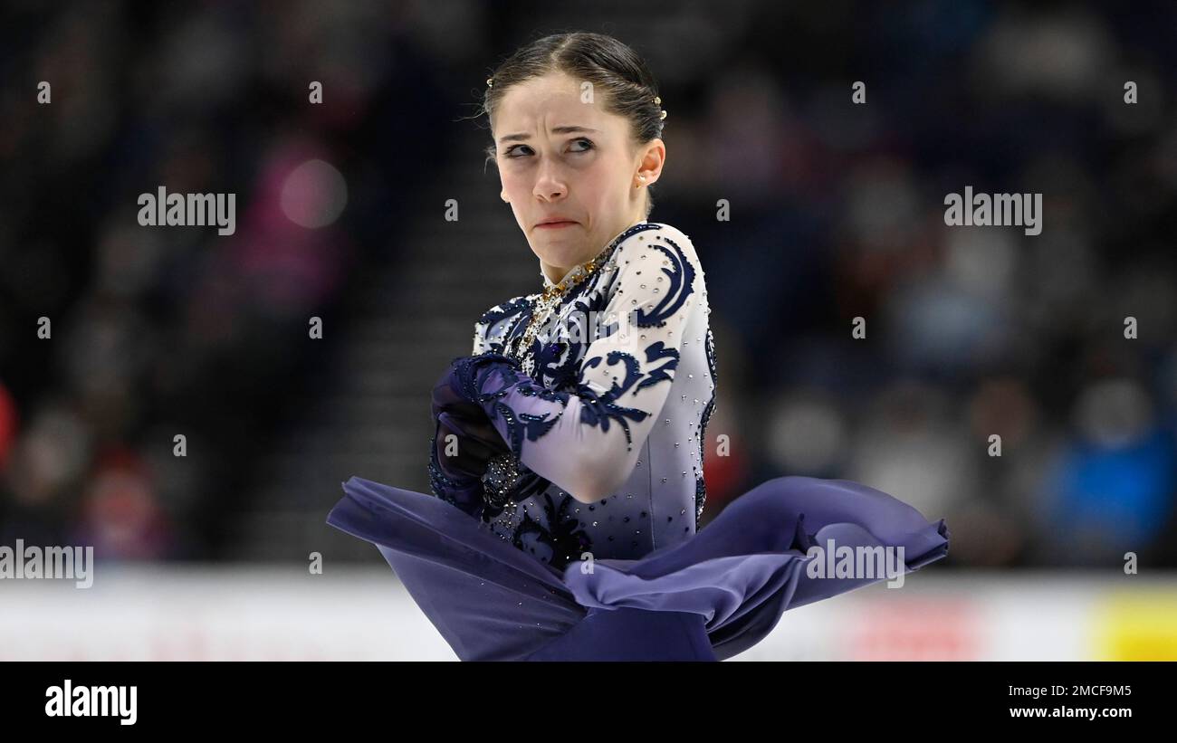 Isabeau Levito competes in the women's free skate program during the U