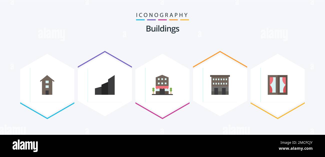 Buildings 25 Flat icon pack including furniture. buildings. modern ...
