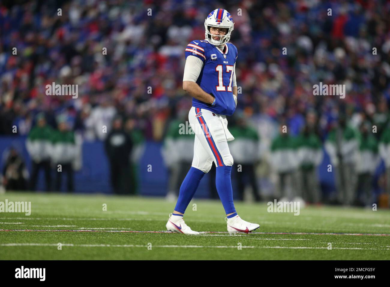 December 24, 2022 - Buffalo Bills quarterback Josh Allen (17) runs in a  touchdown during NFL football game at the Chicago Bears in Chicago, IL  Stock Photo - Alamy