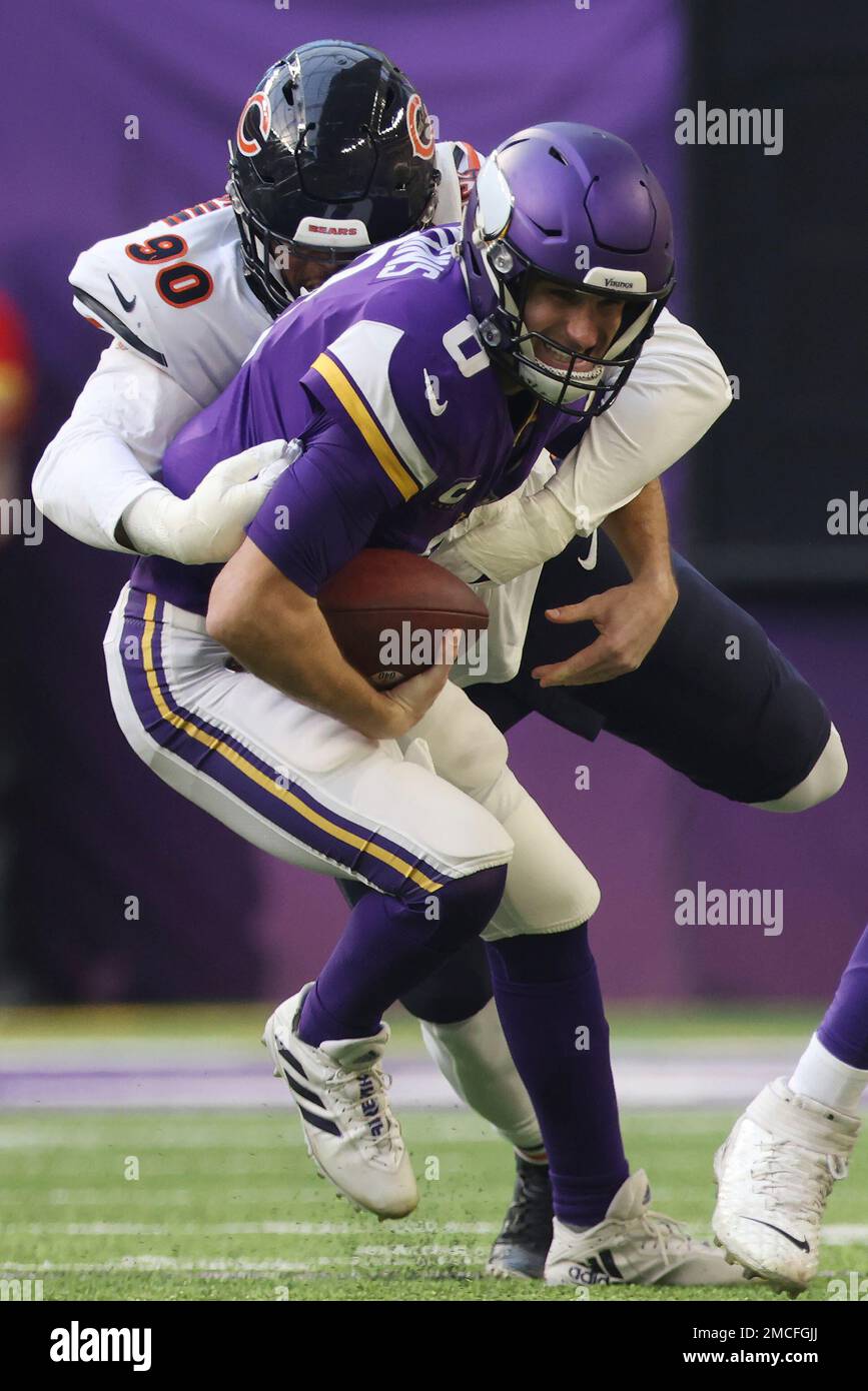 Chicago Bears defensive end Angelo Blackson (90)warms up before taking on  the New York Giants in an NFL football game Sunday, Oct. 2, 2022, in East  Rutherford, N.J. (AP Photo/Adam Hunger Stock