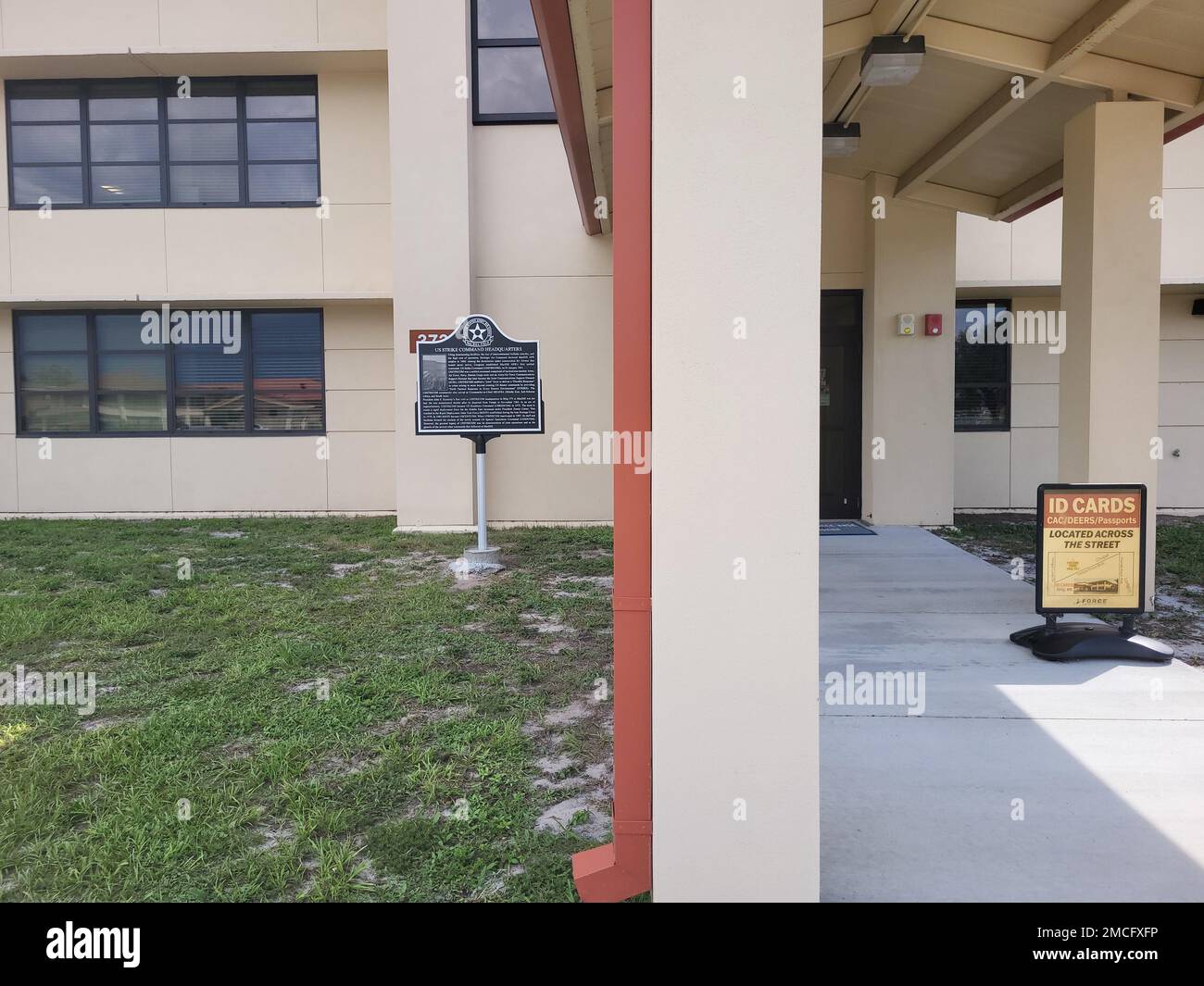 A heritage marker installed by the 6th Civil Engineer Squadron June 24
