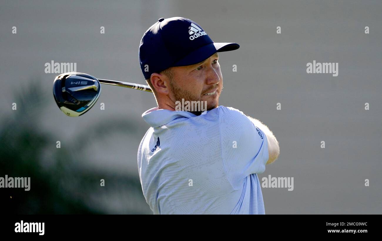 Xander Schauffele Hits From The First Tee During The Tournament Of xander-schauffele-hits-from-the-first-tee-during-the-tournament-of