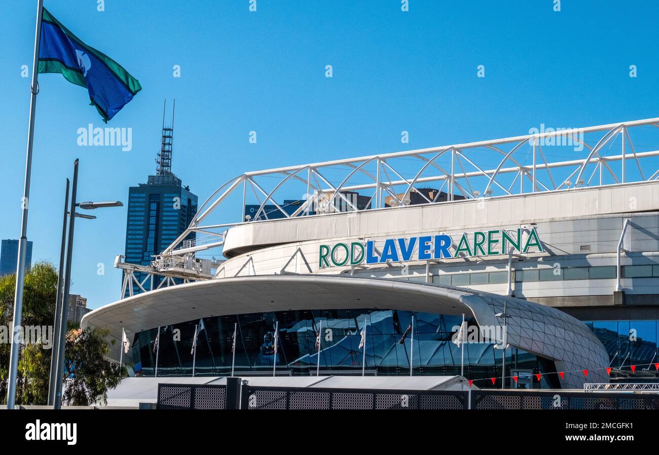 The Rod Lava Arena at the National Tennis Centre complex in Melbourne, Victoria, Australia Stock Photo