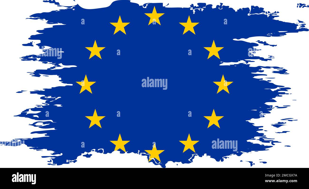 European union flag brush Stock Vector Images - Alamy